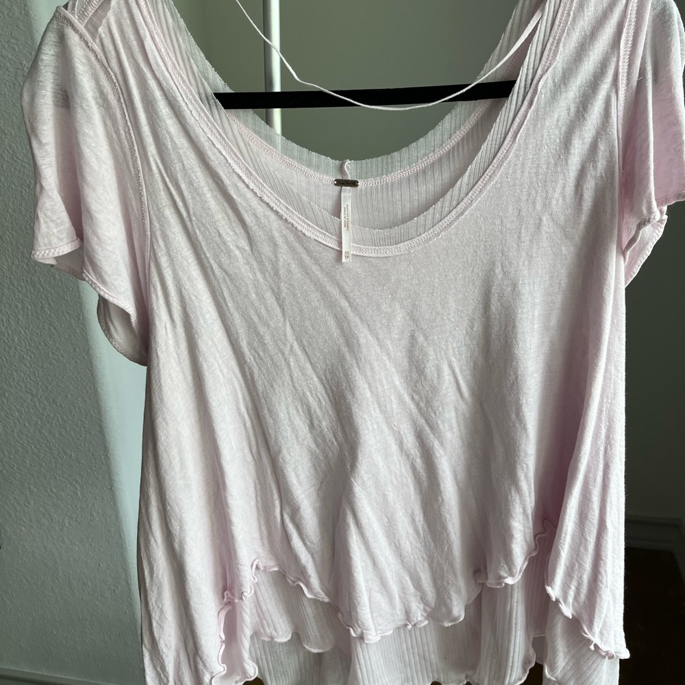 Pink Layered Free People Top